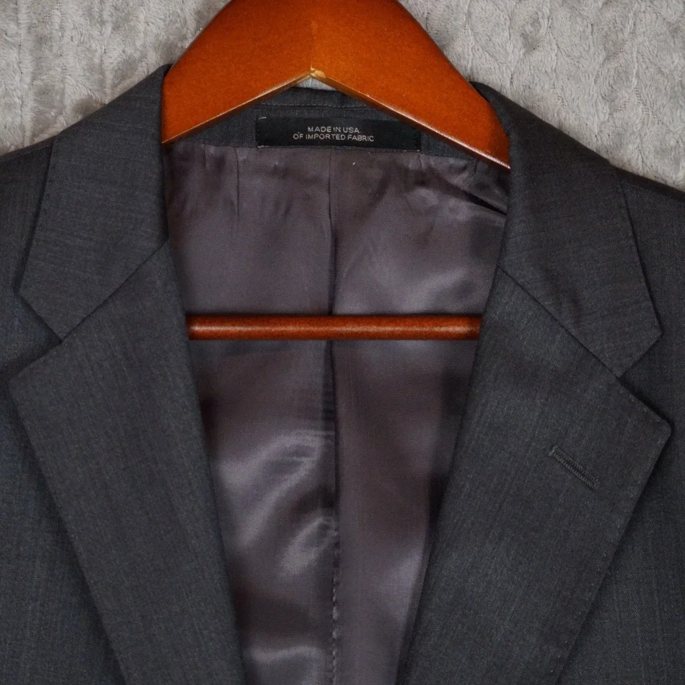 Ermenegildo Zegna Blazer Mens 42R Gray Wool Sport Coat Italy